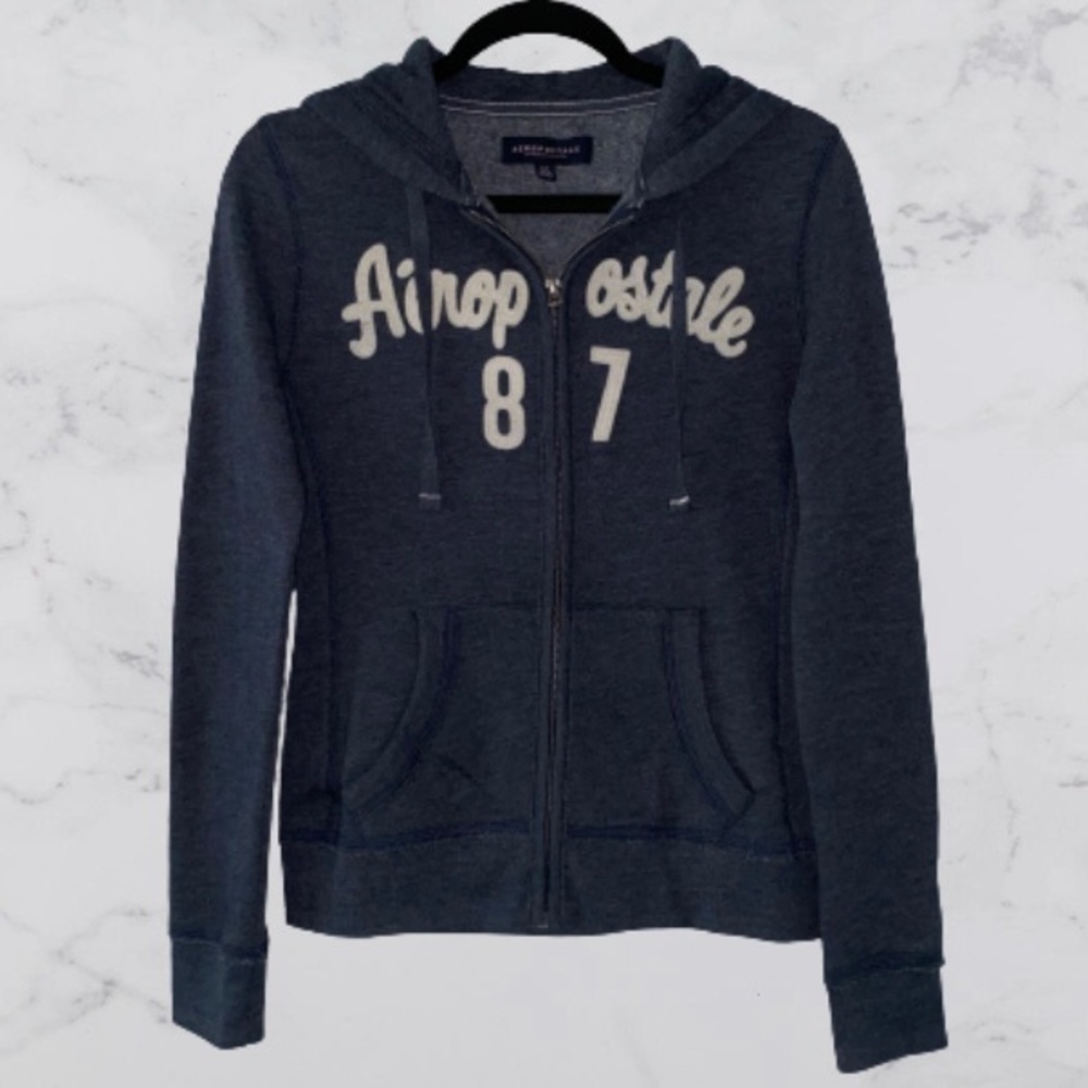 Aeropostale Blue 87 Logo Hoodie​​​​​​​​​​​​​​​​​​​​​​​​​​​​